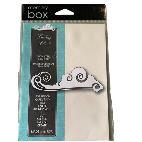 Memory Box Curling Cloud Steel Craft Die 4x1.4 Inches - Picture 1 of 3